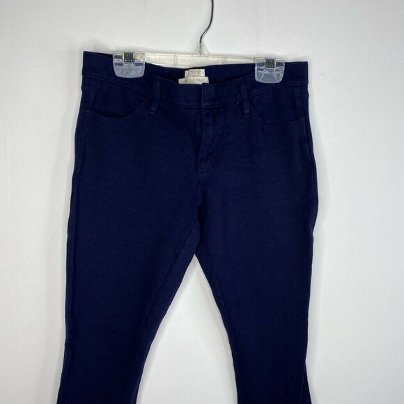 J.Crew The Gigi Pant Women 2 Navy Stretch Skinny Ponte Classic Minimalist Preppy - Picture 3 of 10